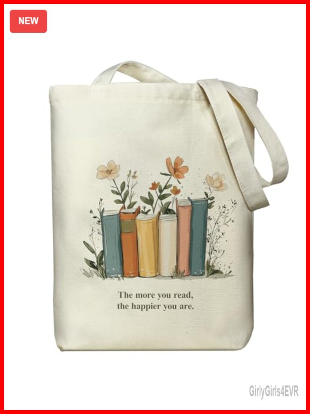 Canvas Tote Bag with Zipper Pocket, Reusable Grocery Bag for Daily